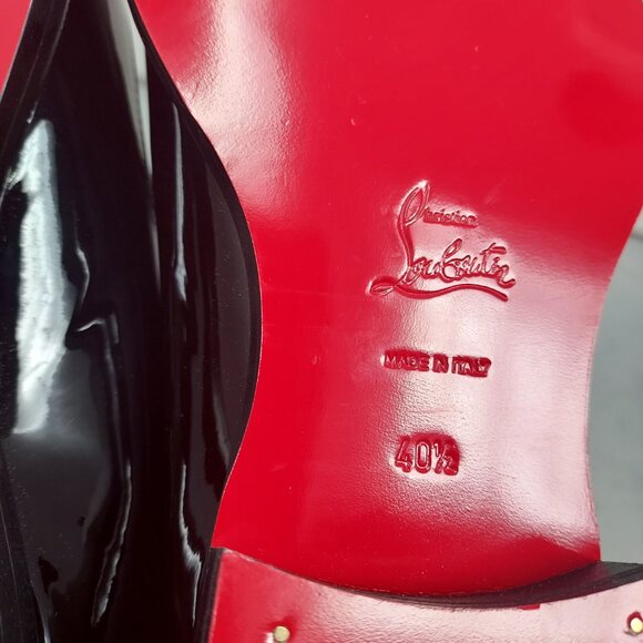 CHRISTIAN LOUBOUTIN MENS Marco Spike Patent Suede Lace Up Derby Shoe - Picture 4 of 11